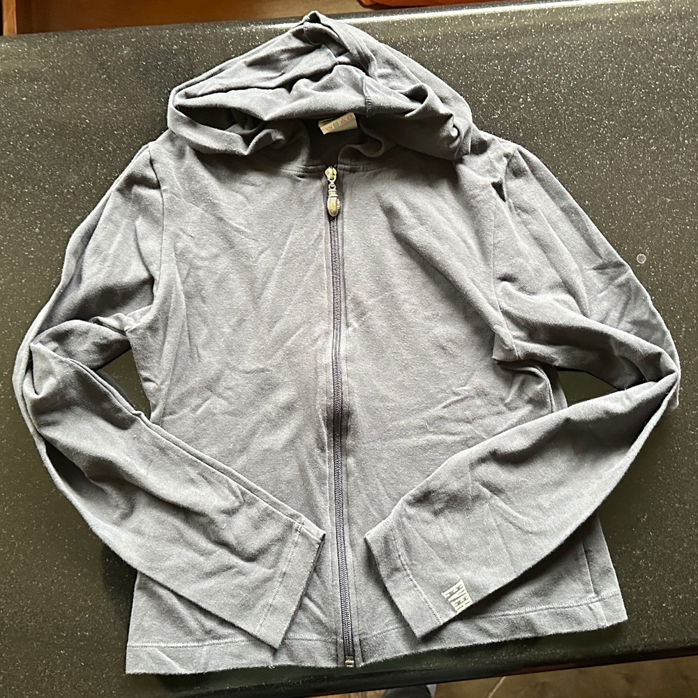 Women's Everlast Grey, Size M, Hooded Zip Up Jacket
